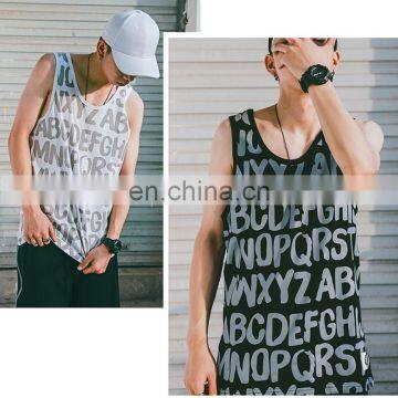 Breathable Cotton Fitness Custom Printing Mens Tank Top In Bulk