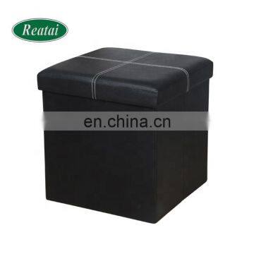 Reatai Hot Sale Colorful Leather Footstool Lounge Pouf Bench Ottoman photo-4