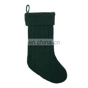 Wholesale Decorative Knit Bottle Green Christmas Socking for Christmas