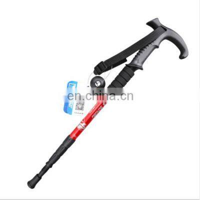 Folded walking stick folding trekking pole hiking pole Hot Sale Colorful Wholesale LED Walking Stick