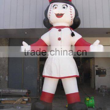 Lovely inflatable advertising girl characters in sell