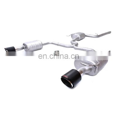 automobile exhaust pipe for Volkswagen VW PASSAT catback with quad double tip