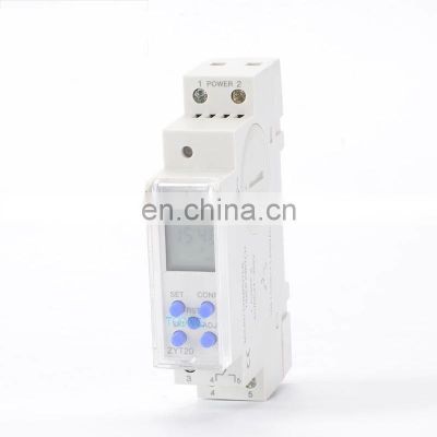 Micro Computer Din Rail Timer Digital Timer switch 24-265VAC/DC 10A Time Switch ZYT20