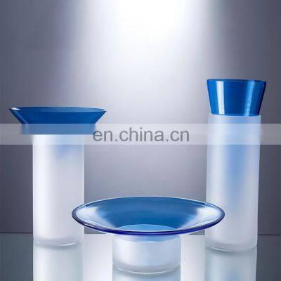 Customized Luxury Unique Design Matte Double Glass Clear Vase Home Decoration