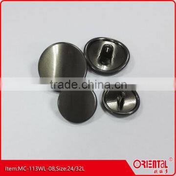 special pearl gunmetal metal shank suit button