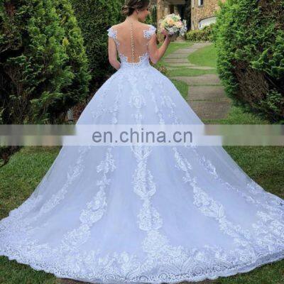 2020 White Fashion Vestido De Noiva Bridal Tulle Mariage Women Wedding Dress photo-3