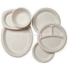 China eco friendly sugarcane pulp disposable plates biodegradable compostable sugarcane containers