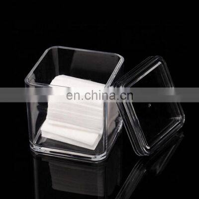 Clear Acrylic Cotton Pads Storage Box Acrylic Storage Organizer for Cotton Swab