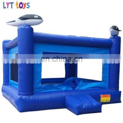 Customized pure solid color inflatable bouncy house jumping castle for kids