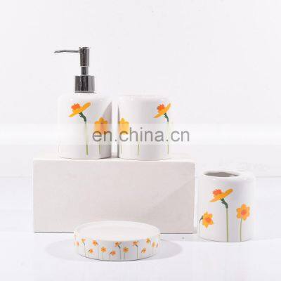 Hot sale bathroom accessory set printed 2pcs bathroom accessories set