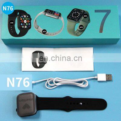 N76 Iwo13 Smart Watch Series 7 Bt Call Support Dynamic 3d Ui Display Intelligent Wireless Charger Watch Smartwatch N76