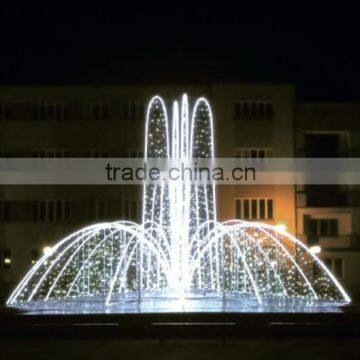 Outdoor christmas lighted fountain for garden