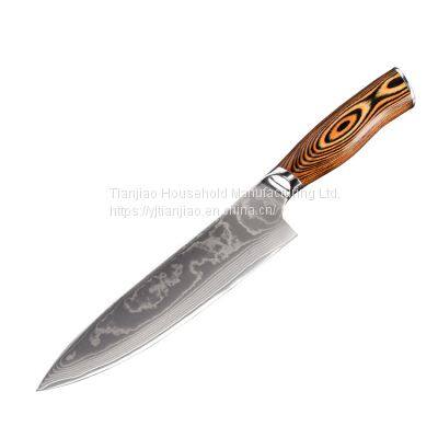 OEM/Wholesale 8 Inch Chef Knife VG10 Damascus Kitchen Knife with Pakkawood Handle Chefs Knives