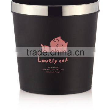 high quality round wholesale PP Novelty Home Plastic waste bin