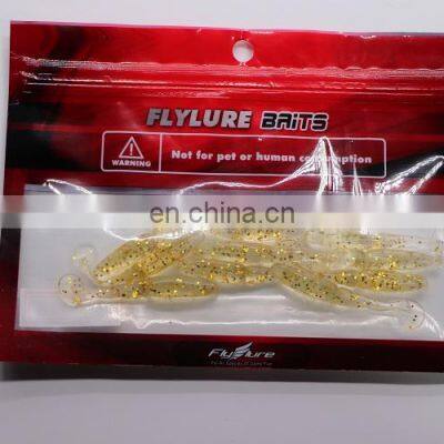 FLYLURE T Tail Soft Lures 2sections Jig Heads 50mm Fishing Lure Fishing Gear Fish Ocean Rock Lure photo-3