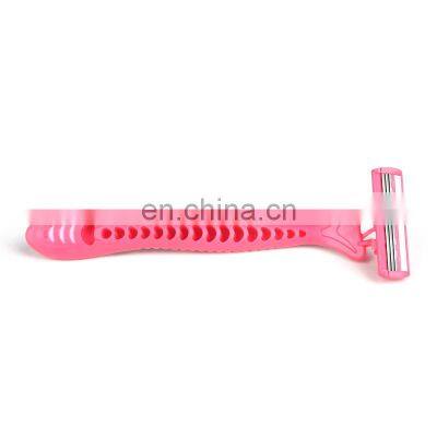 3PCS/Pack Disposable Women Razor Stainless Steel Triple Blade Female Hair Remove Safety Razor Customize Logo Bikini Razor KL3-06 photo-4