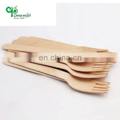 Set Nordic Biodegradable Cuillere Portable Salad Hand Server Forks Disposable Spoon Wooden Knife photo-3