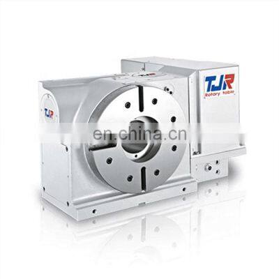 Powerful pneumatic brake AR series 4 axis cnc tjr rotary table right side motor