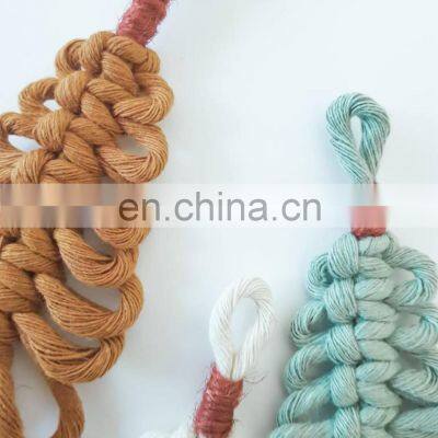 Macrame Christmas Tree Decorations Handmade Ornament photo-5