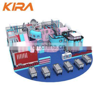 Children Macaroon Theme Climber Ball Bounce Castle Playground With Slide Kids Soft Play Equipment photo-3