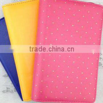Fashion , bright color, customized notebook with zipper