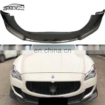 Quattroporte Carbon Fiber Front Lip Spoiler Front Bumper Lip For Maserati Quattroporte 2013-2016