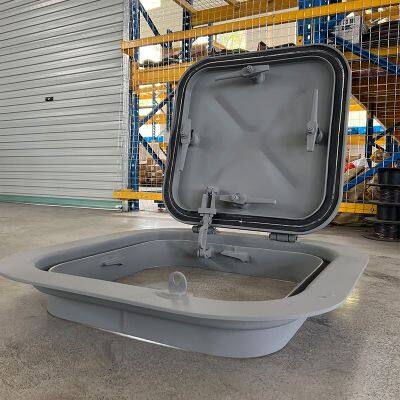 Steel Sunk Watertight Hatch Cover Light Weight Good Tightness Marine Boat Hatch Cover photo-3