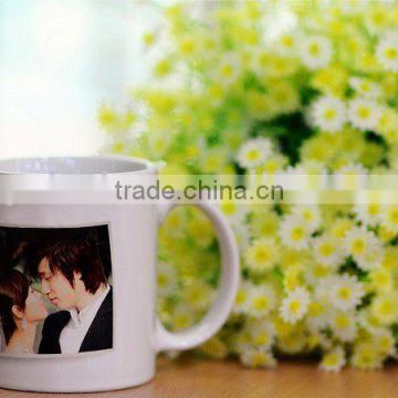 mug with heat press transfer printing