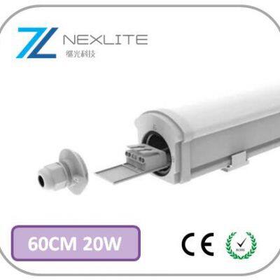 3CCT 3POWER selectable 60CM 20W 130LM/W damp proof led light Waterproof LED fitting good price 5 years warranty