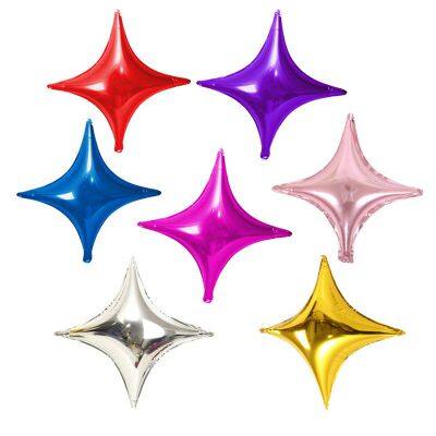 10 Inch  Four-pointed Stars Foil Balloons Mini Star Air Balloon Birthday Party Decorations Wedding Decoration Party Supplies