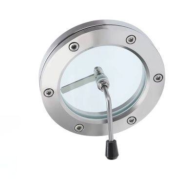 304 Stainless Steel Sanitary Sight Glass with Wiper Flange Sight Glass Steel Socket Weld Flange