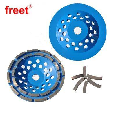 125mm 180mm Double Row Diamond Cup Grinding Wheel for Ceramic Stone Concrete