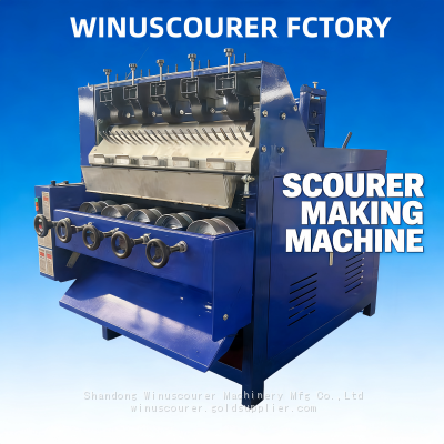 Automatic Steel Wire Ball Machine 5 Heads Stainless Steel Scourer Making Machine