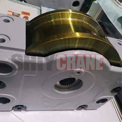 Demag Type Polyamide DRS 112-500mm Wheel Block System With Double Flanged Spheroidal Cast Iron Wheel