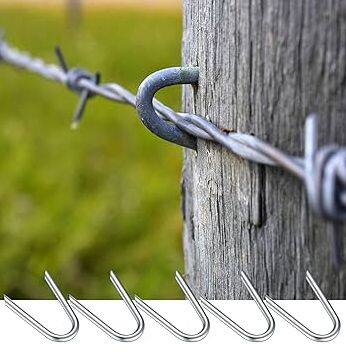 Verzinkte U-förmige Nägel für Zaunbau - 1,5 mm Dicke, 50 mm Länge photo-2