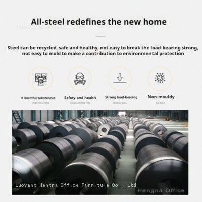 HN-DCH3 Modern Metal Drawer Cabinet With Wheels, 6 Drawer Steel Pedestal for Home Office - Space Saving Under Desk Storage, KD Structure photo-4