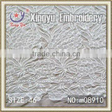 Gardenia jasminoides Design Crochet Mesh/Glass Fabrics Lace