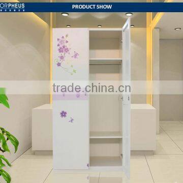 Easy Assembled Hotel Bedroom Set Double Doors Wardrobe Bedroom Furniture Classic Steel Almirah photo-2