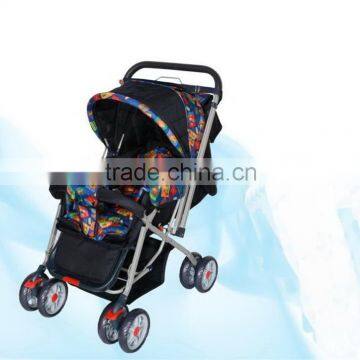 2 point safety belt baby stroller with reversible handle