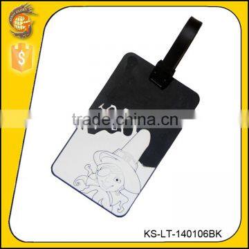 black color sign in your information pvc smart luggage tag