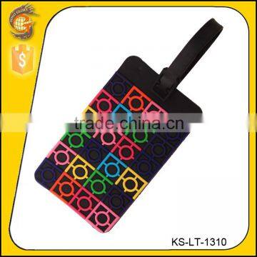 different colors unique bag pvc luggage tags for travelling