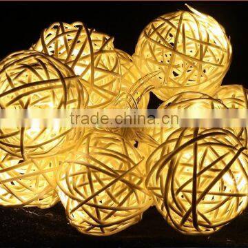 Solar Powered Handcraft 20LEDS Cotton Ball Light Plug-in Decoration Light Holiday Lighting photo-2