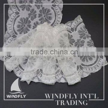 Hot Design Gathered Afican Net Lace photo-4