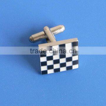 customized soft enamel plaid cuff links