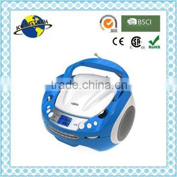 Hot Sale Stylish Sliver and Blue Avant-grade Portable CD Boombox