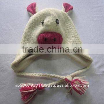 Animal Hat(White Pig)