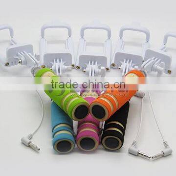 Promotional Gifts Folding Monopad Pocket Selfie Stick With 3.5MM Cable Selfie Monopad For IPhone Android IOS Smart Cell Phone