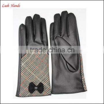 Ladies pu Leather Hand Gloves Cheap Leather Gloves photo-3