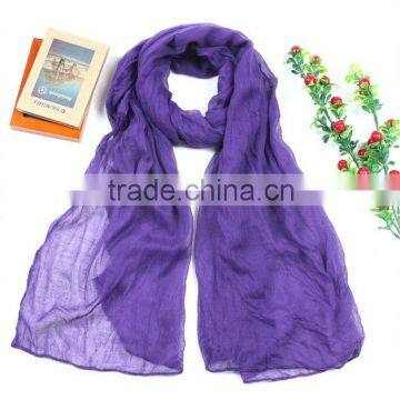 2013 Summer Fashion Blue Voile Ladies Scarf