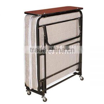 Metal Folding Bed Frame With Wheels/Hotel Single Bed photo-3